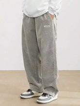 Silver Color Mens Corduroy Cotton Pants Casual and Regular Fit Full size - XPPT