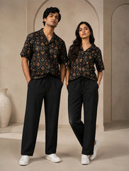 Black Illusion Unisex Full Pant Co-ords - XPCRDF