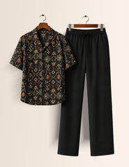 Black Illusion Unisex Full Pant Co-ords - XPCRDF