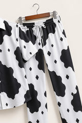Black Dotted Design Mens Full Pant Co-ords - XPCRDF