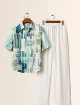 Blue Patch Unisex Full Pant Co-ords - XPCRDF