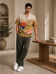 Brown Drawing Unisex Full Pant Co-ords - XPCRDF