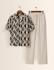 Brown Mirror Unisex Full Pant Co-ords - XPCRDF