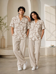 Cream Wall Unisex Full Pant Co-ords - XPCRDF