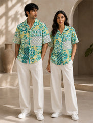 Greenish Blue Unisex Full Pant Co-ords - XPCRDF