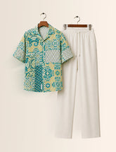 Greenish Blue Unisex Full Pant Co-ords - XPCRDF