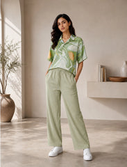 Green Dissolve Unisex Half Sleeve Full Pant Cords - XPCRDF