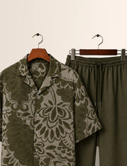 Green Embedded Unisex Half Sleeve Full Pant Cords - XPCRDF