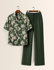 Green Feather Unisex Full Pant Co-ords - XPCRDF