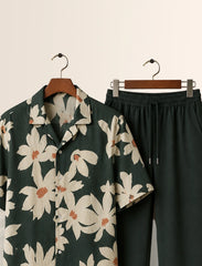 Green Leaves Unisex Half Sleeve Full Pant Cords - XPCRDF
