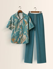 Green Watery Unisex Full Pant Co-ords - XPCRDF