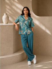 Green Watery Unisex Full Pant Co-ords - XPCRDF