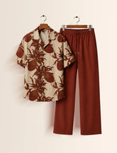 Maroon Coconut Unisex Half Sleeve Full Pant Cords - XPCRDF