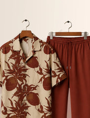 Maroon Coconut Unisex Half Sleeve Full Pant Cords - XPCRDF