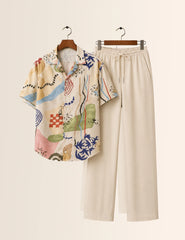 Peach Doodle Unisex Full Pant Co-ords - XPCRDF