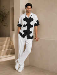 White Dissolve Unisex Full Pant Co-ords - XPCRDF