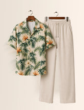 Yellow Flower Half Sleeve Full Pant Cords - XPCRDF