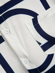 White Alphabet Design Men's Half Sleeves Cords Cotton Material - XPCRDH
