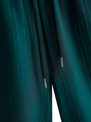 Green Solid Color Mens Half Sleeves Cords Cotton Material - XPCRDH