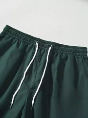 Green White Line Design Mens Half Sleeves Cords Cotton Material - XPCRDH