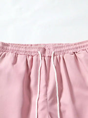 Peach Vertical Design Mens Half Sleeves Cords Cotton Material - XPCRDH