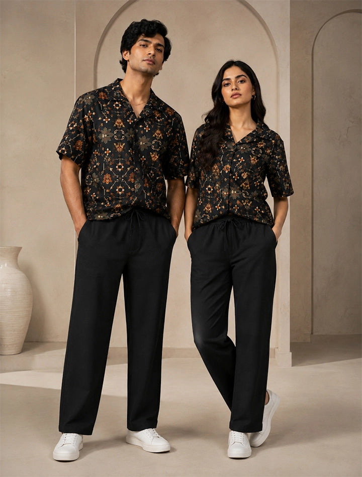 Black Illusion Unisex Full Pant Co-ords - XPCRDF