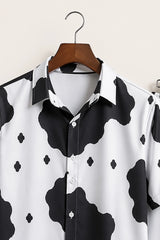 Black Dotted Design Mens Full Pant Co-ords - XPCRDF