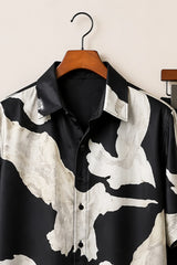 Black White Bird Mens Full Pant Co-ords - XPCRDF