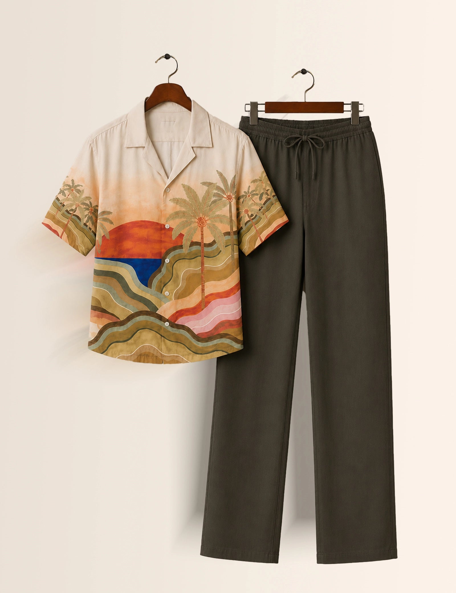 Brown Drawing Unisex Full Pant Co-ords - XPCRDF