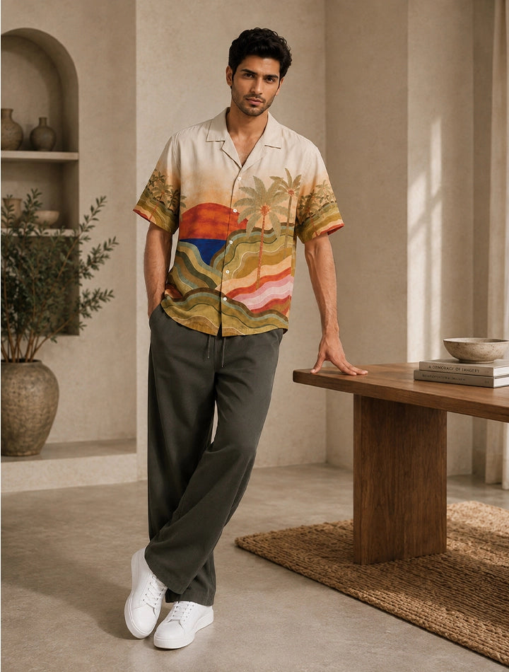 Brown Drawing Unisex Full Pant Co-ords - XPCRDF