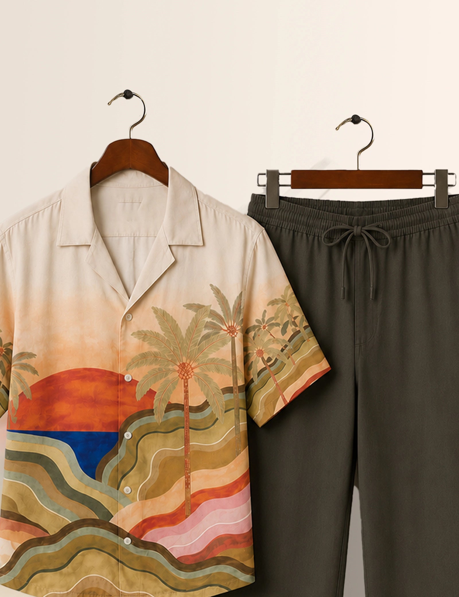 Brown Drawing Unisex Full Pant Co-ords - XPCRDF