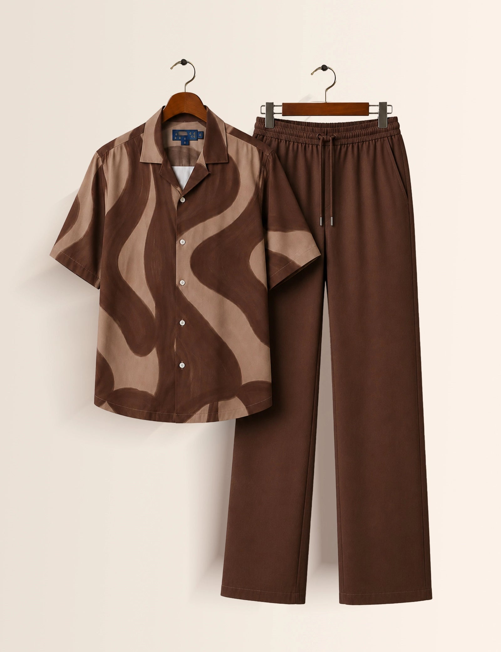 Brown Navy Unisex Full Pant Co-ords - XPCRDF