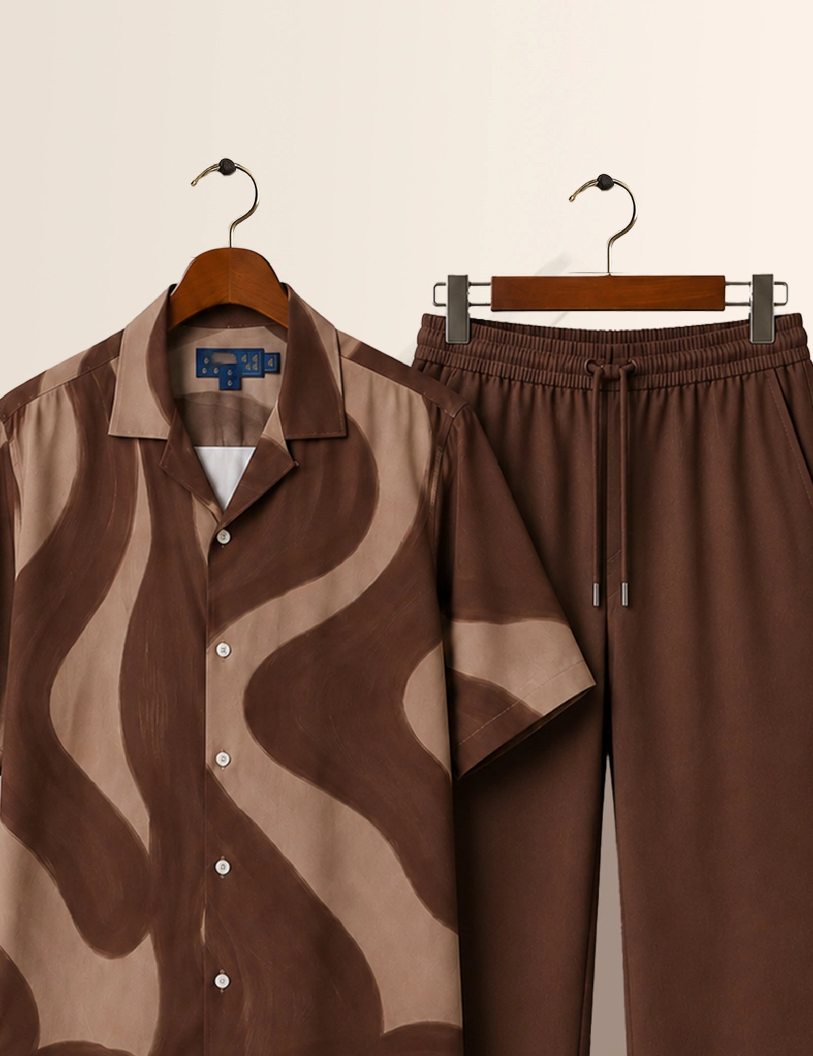 Brown Navy Unisex Full Pant Co-ords - XPCRDF