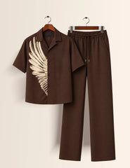 Brown Wing Unisex Full Pant Co-ords - XPCRDF