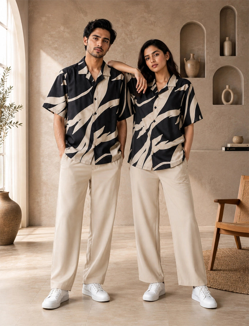 Cream Scratch Unisex Half Sleeve Full Pant Cords - XPCRDF