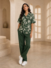 Green Feather Unisex Full Pant Co-ords - XPCRDF