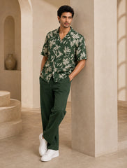 Green Feather Unisex Full Pant Co-ords - XPCRDF