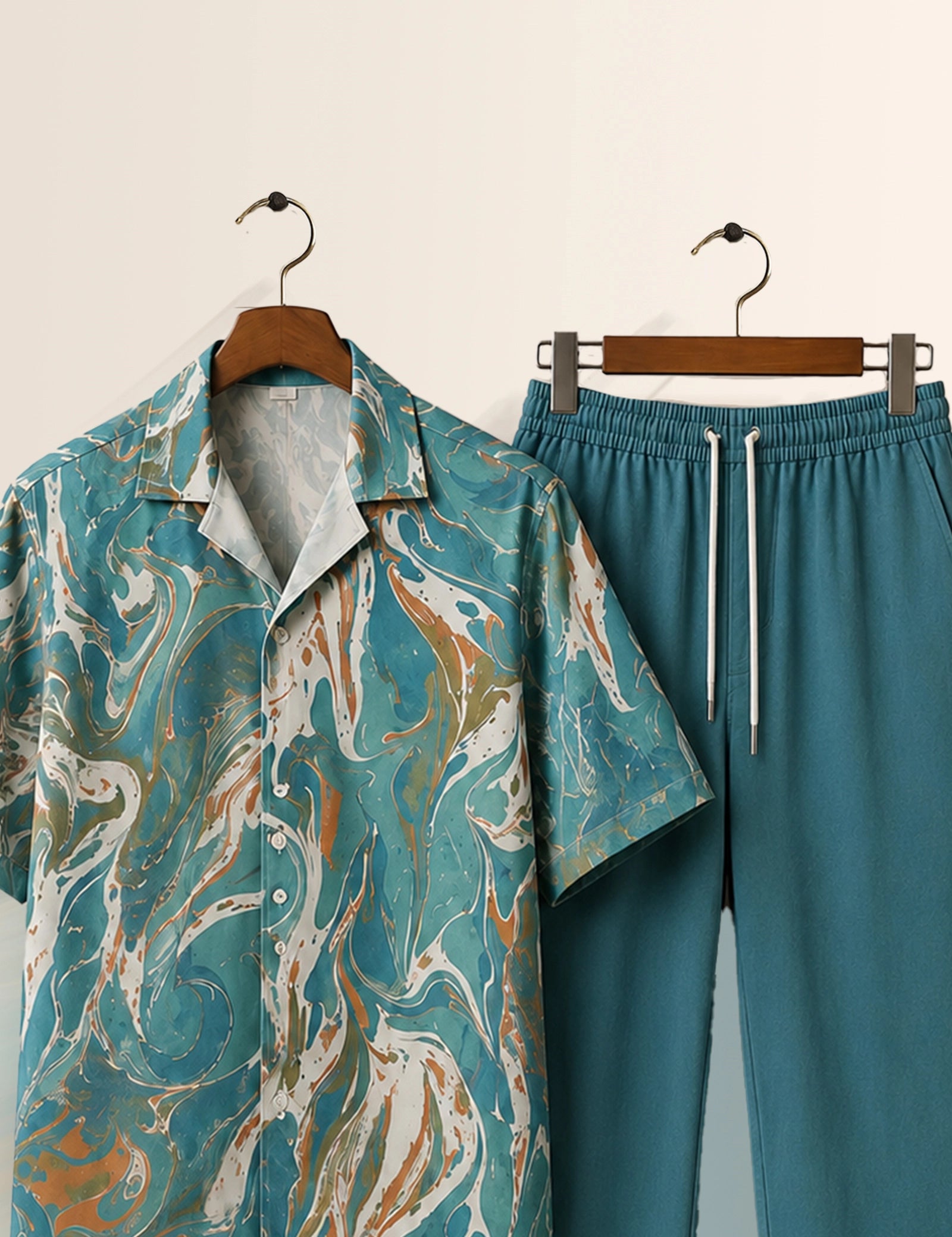 Green Watery Unisex Full Pant Co-ords - XPCRDF