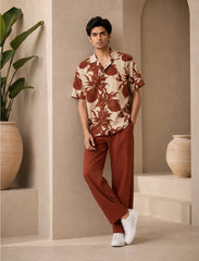 Maroon Coconut Unisex Half Sleeve Full Pant Cords - XPCRDF
