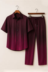 Maroon Lining Mens Full Pant Co-ords - XPCRDF