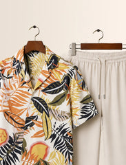 Multi Leaf Unisex Half Sleeve Full Pant Cords - XPCRDF