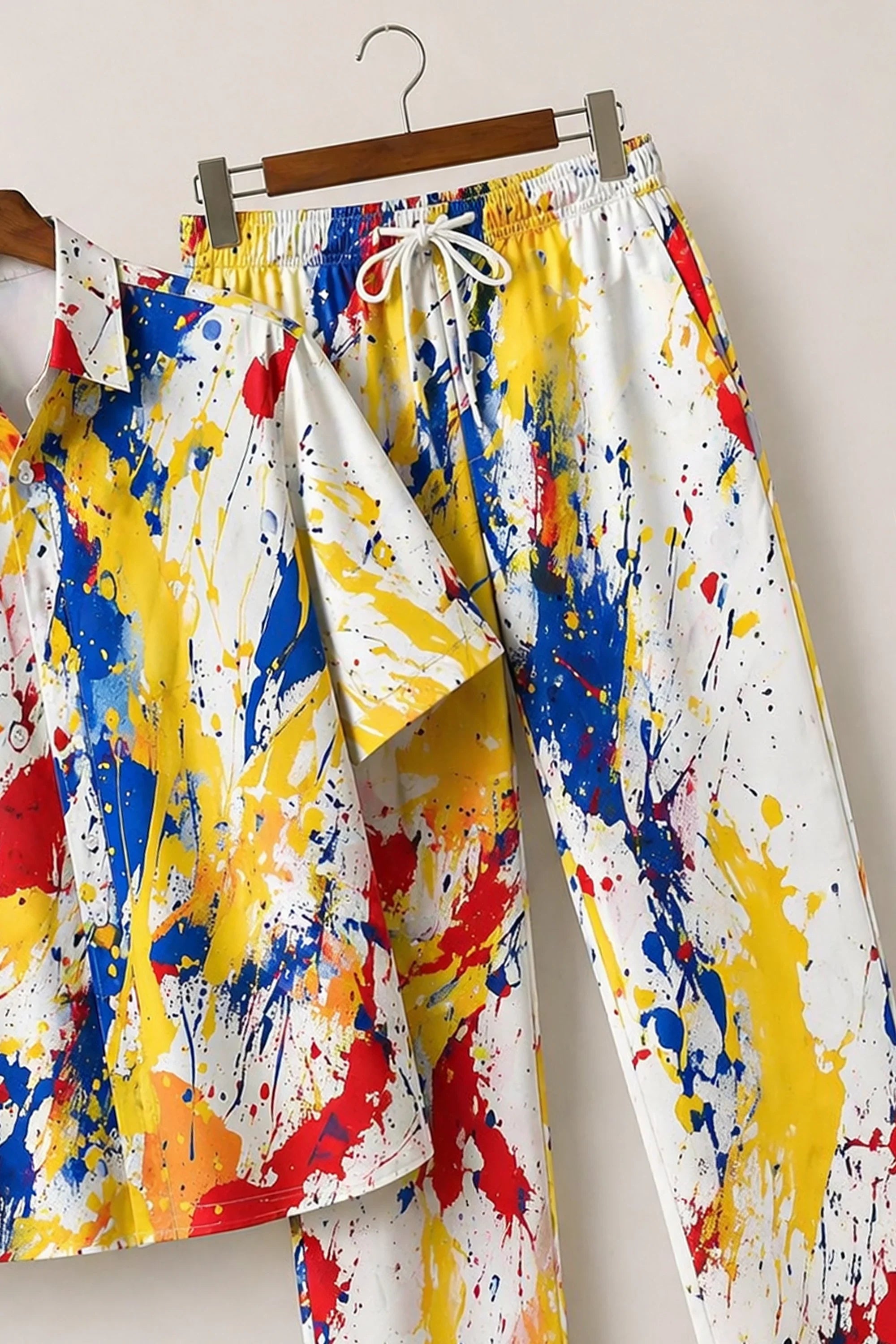 Multi Splash Paint Mens Full Pant Co-ords - XPCRDF