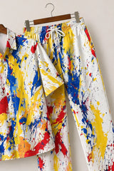 Multi Splash Paint Mens Full Pant Co-ords - XPCRDF