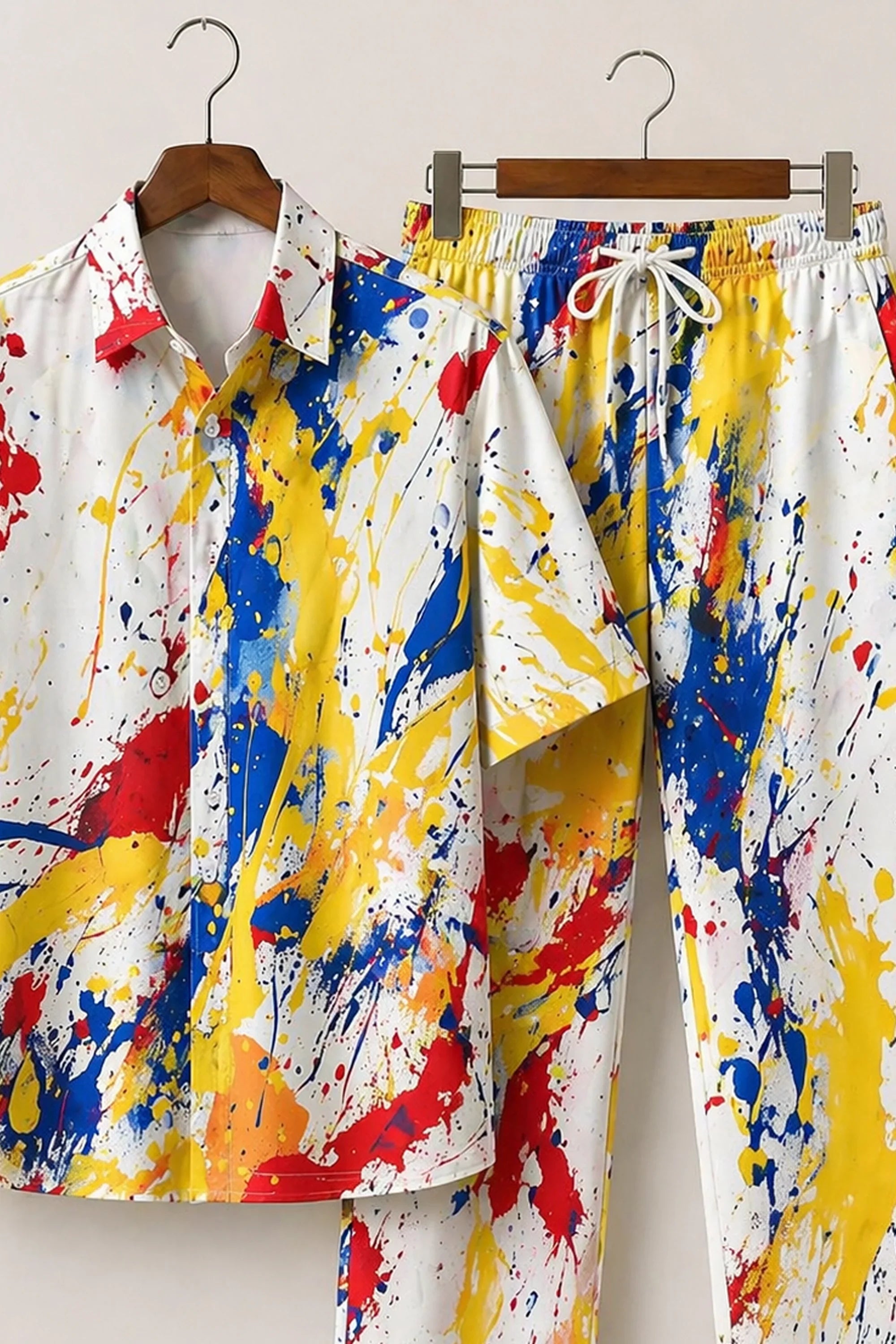Multi Splash Paint Mens Full Pant Co-ords - XPCRDF