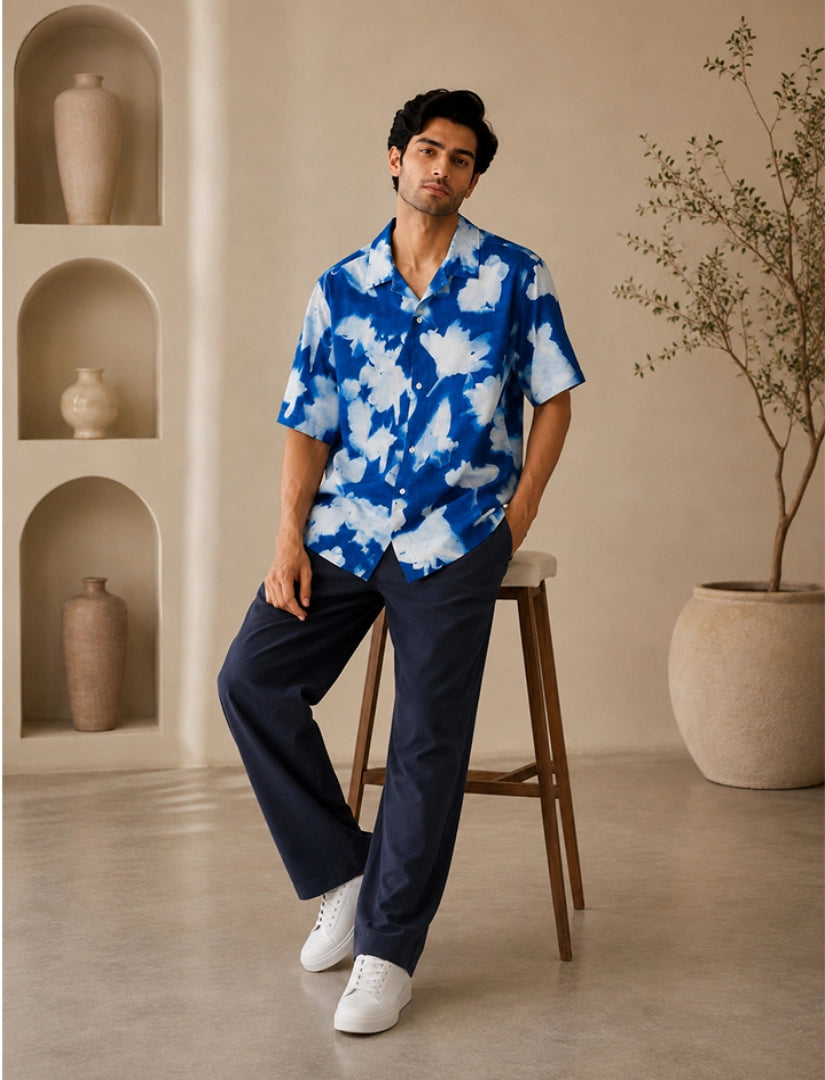 Navy Feather Unisex Half Sleeve Full Pant Cords - XPCRDF