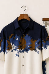 Navy Pixels Mens Full Pant Co-ords - XPCRDF