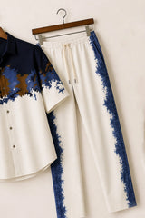 Navy Pixels Mens Full Pant Co-ords - XPCRDF