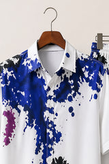 Navy Splash Paint Mens Full Pant Co-ords - XPCRDF