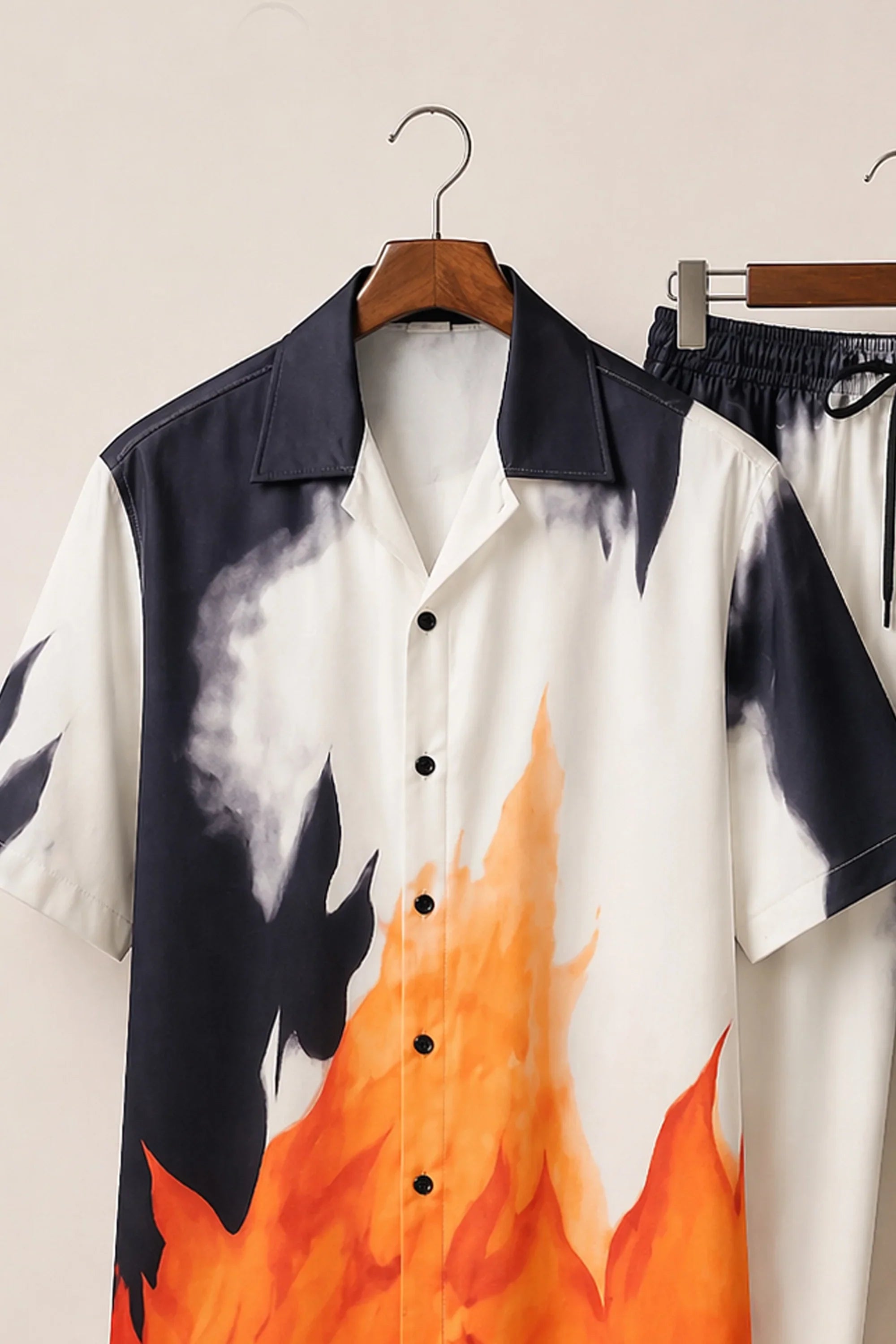 Orange Black Patch Mens Full Pant Co-ords - XPCRDF