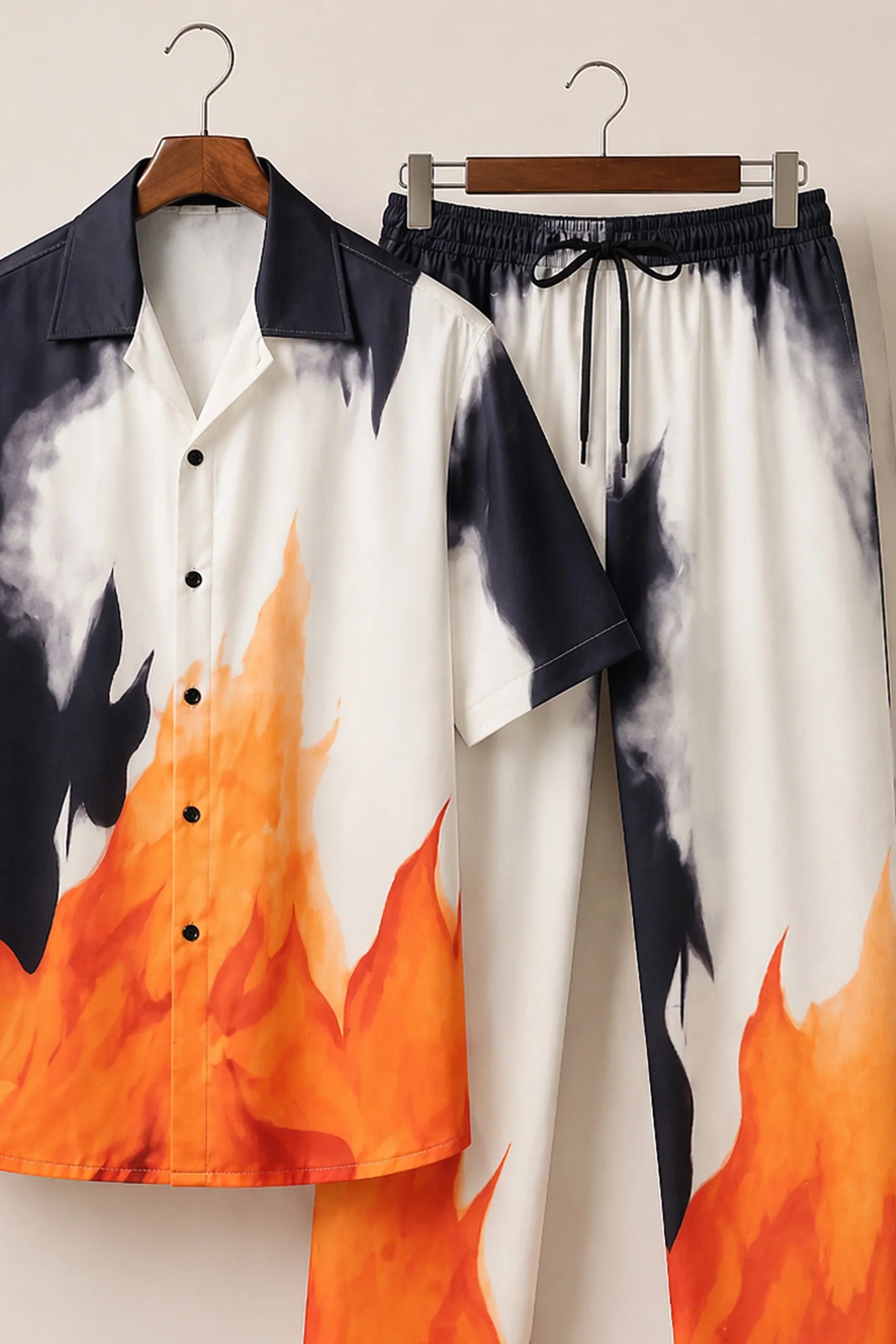 Orange Black Patch Mens Full Pant Co-ords - XPCRDF